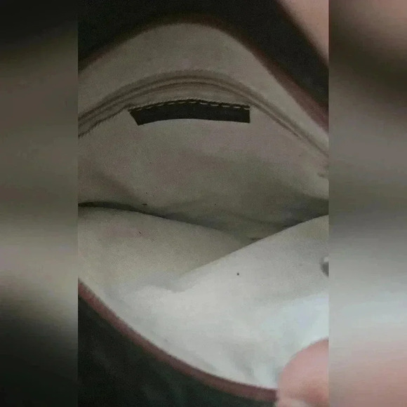 Florence 100% Black & Brown Leather Crossbody Adjustable Strap  Zipper purse - Picture 7 of 9